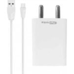 Portronics Adapto 32 Quick Charger USB Wall Adapter with One 3A Quick Charging USB Port + MicroUSB Charging Cable for All iOS & Android Devices (White)